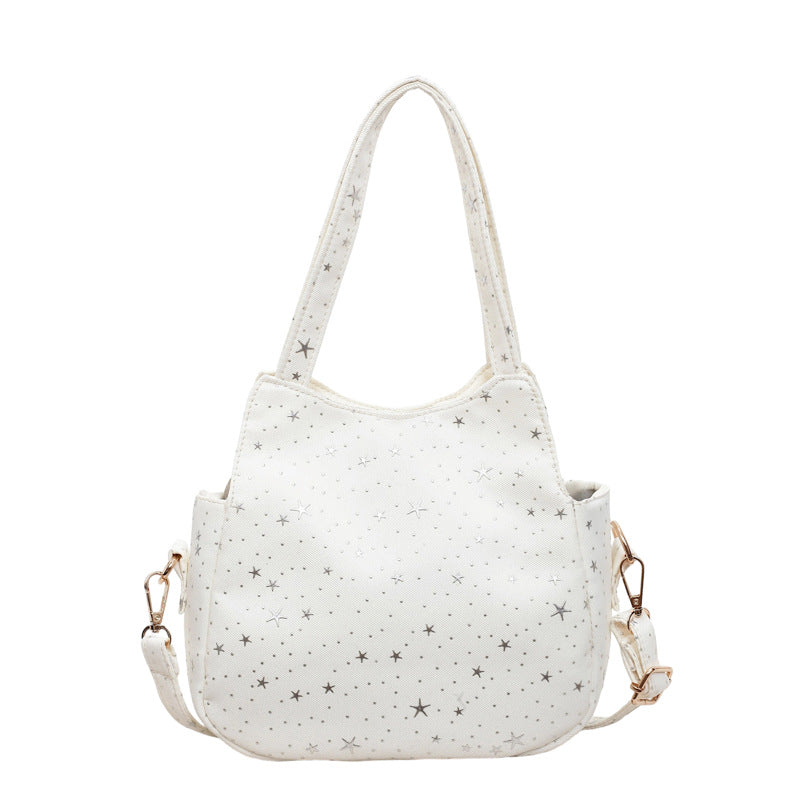 WoStar-Mustered Canvas Hobo Tasche Karnz