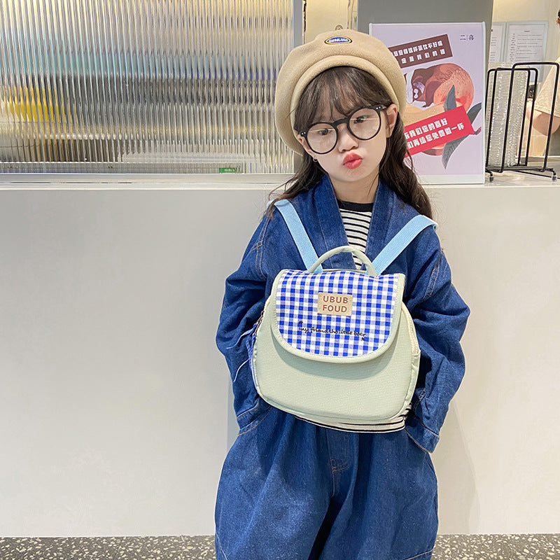 Süße Gingham-Muster isolierte Lunch Tasche Karnz