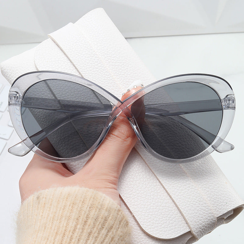 Damen Cat-Eye Sonnenbrille mit verspiegelten Gläsern Karnz