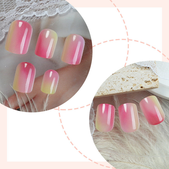 Kunstnagelset mit elegantem Ombre-Design und Hochglanzfinish Karnz