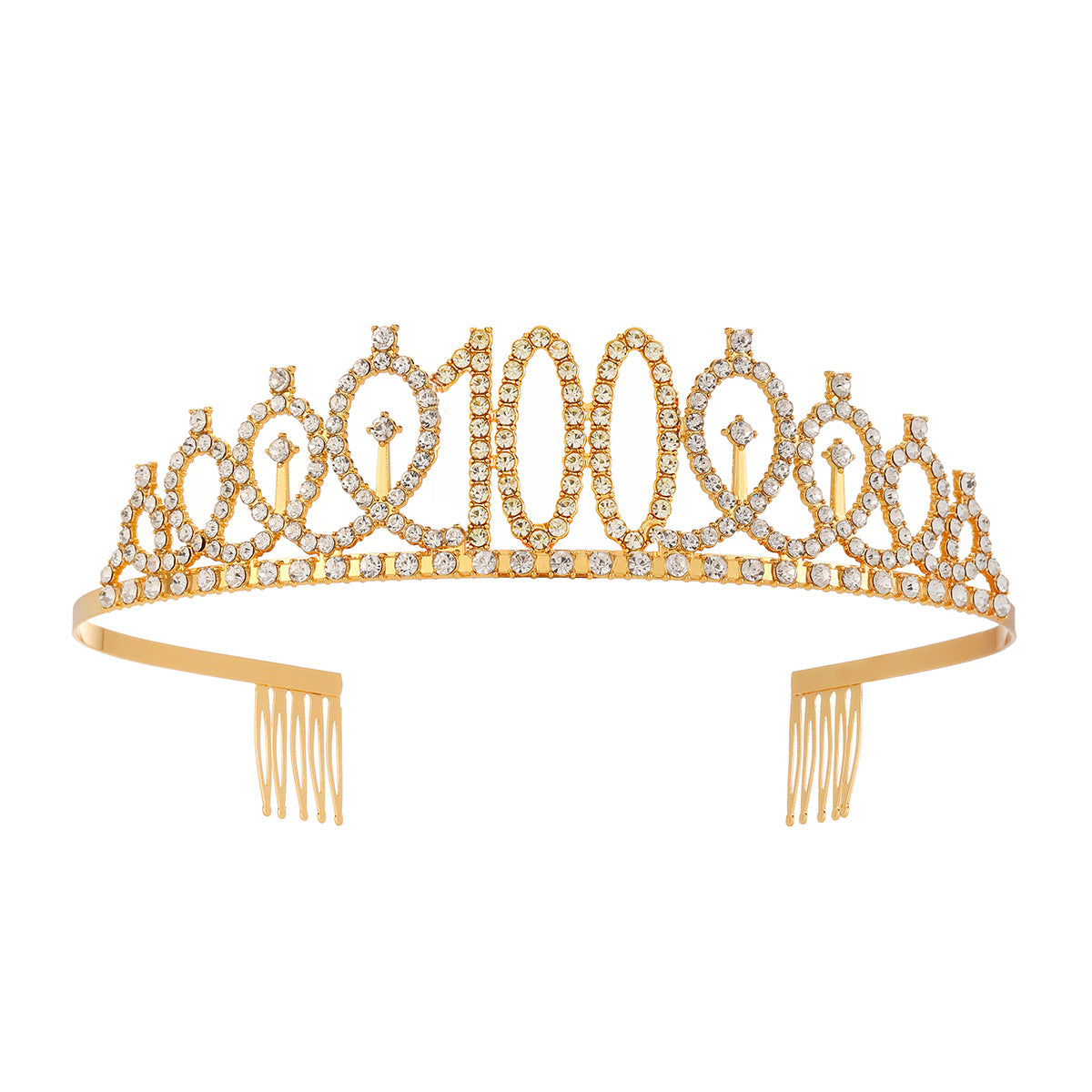 Damen Kristallverzierte Tiara mit elegantem Design Karnz