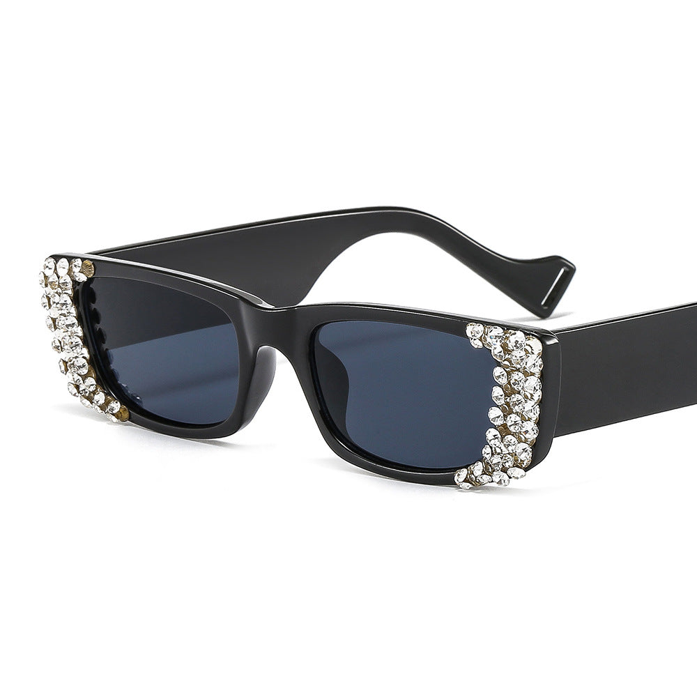 Damen extravagante Schmuckstein-Sonnenbrille Karnz