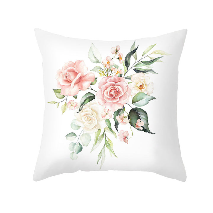 Floral Aquarell Rose Baumwoll-Leinen Quadrat Wurfkissenbezug mit unsichtbarem Reißverschluss