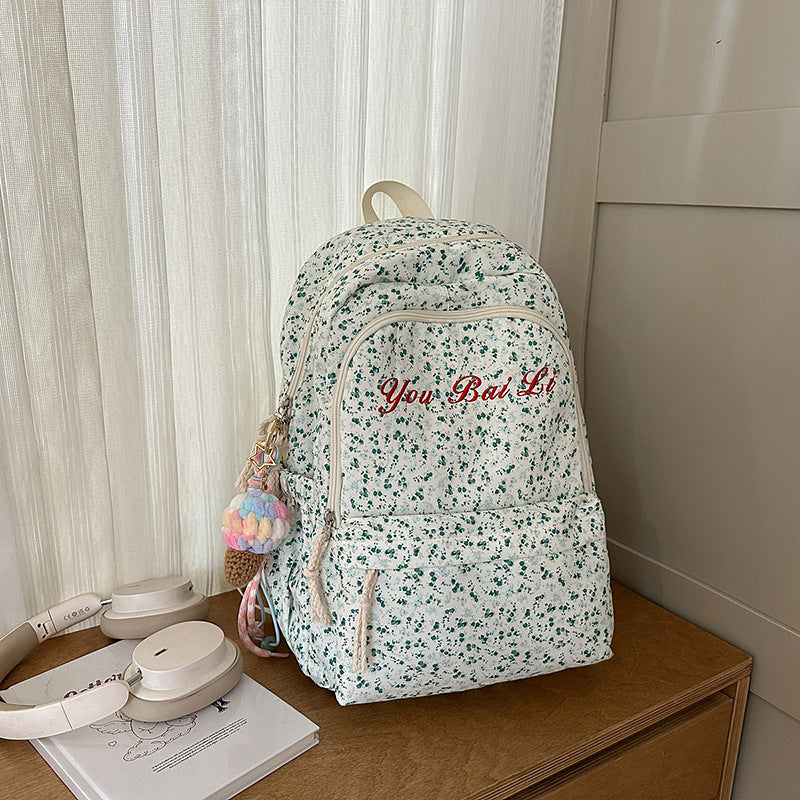 Florales Print Freizeit Rucksack Karnz