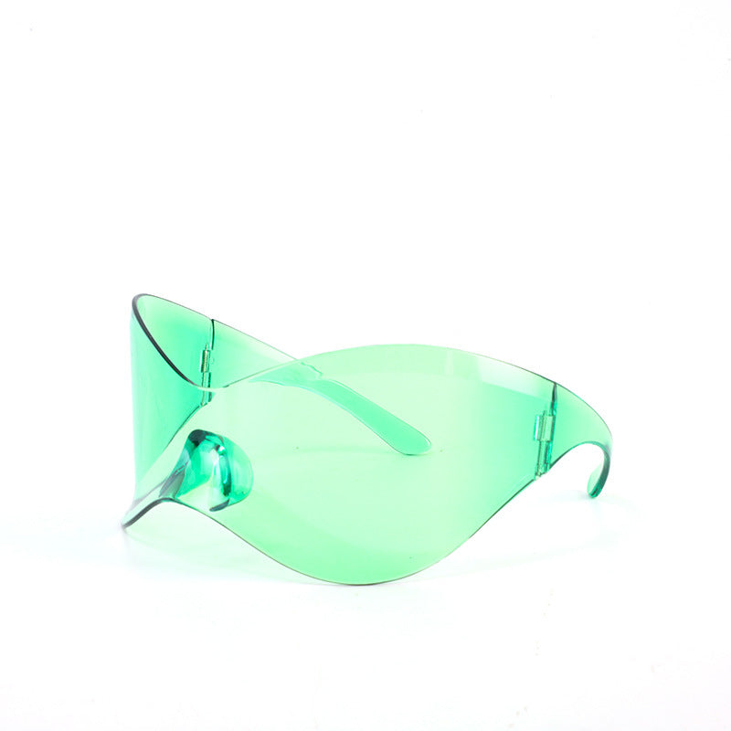 Damen futuristische Wellen-Sonnenbrille Karnz