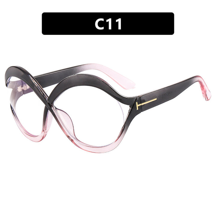 Damen extravagant geformte Sonnenbrille Karnz