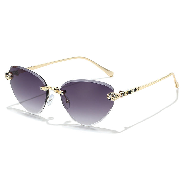 Designer Cat-Eye Sonnenbrille mit dekorativen Akzenten Karnz