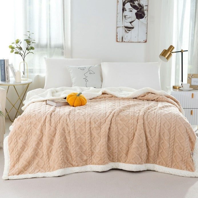 Gemütliche gemusterte Fleece-Decke