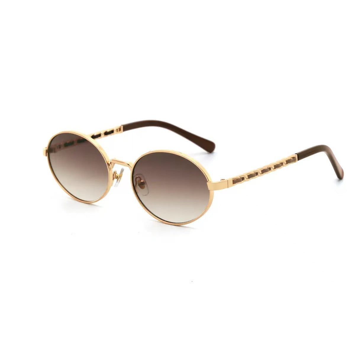 Damen elegante runde Sonnenbrille mit luxuriösem Rahmen und komfortablen Bügeln Karnz