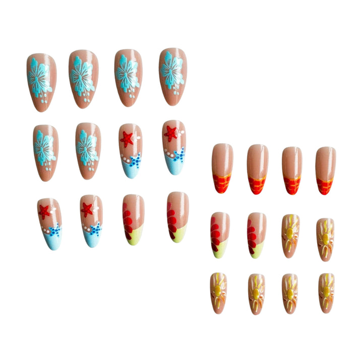 Künstlerisches Sommer-Themen-Acryl-Nagelkunstset