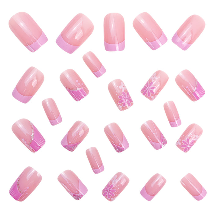 Floral Acryl Press-On Nagelkunst Karnz