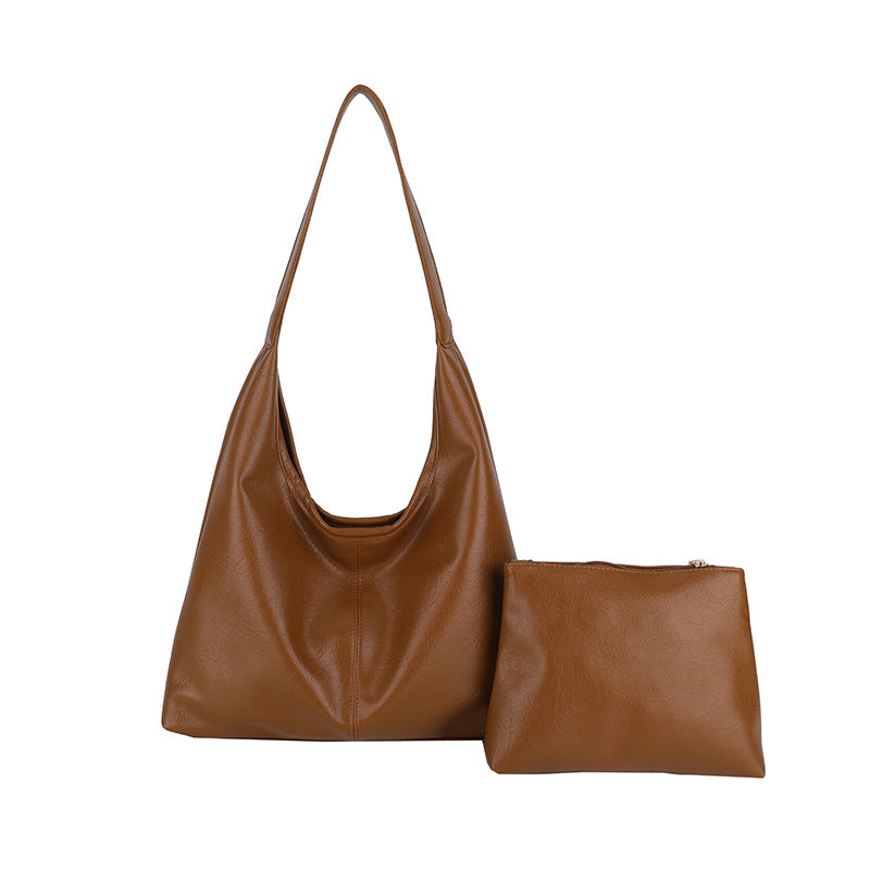 Zeitgenössische Leder Schultertasche Karnz