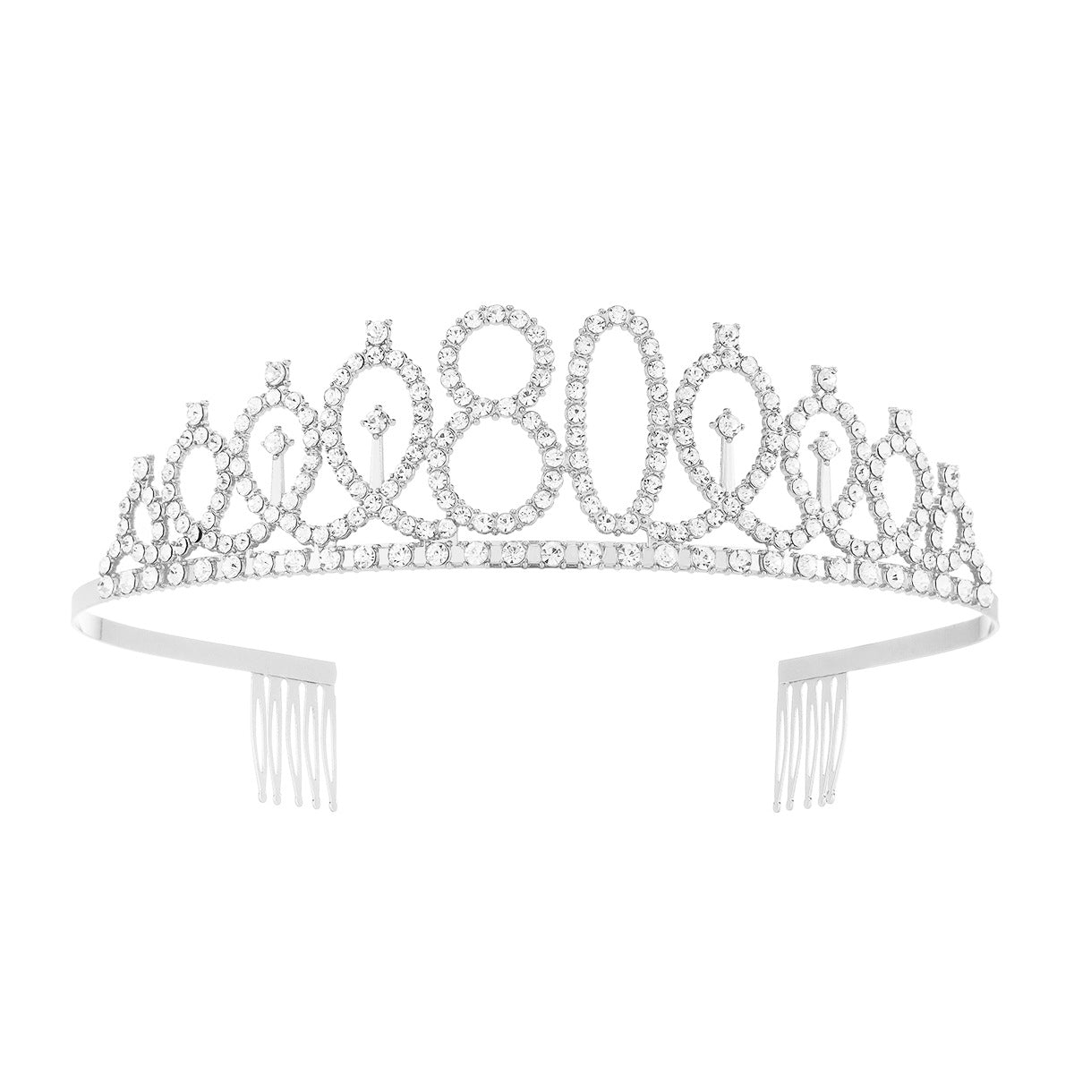 Damen Kristallverzierte Tiara mit elegantem Design Karnz