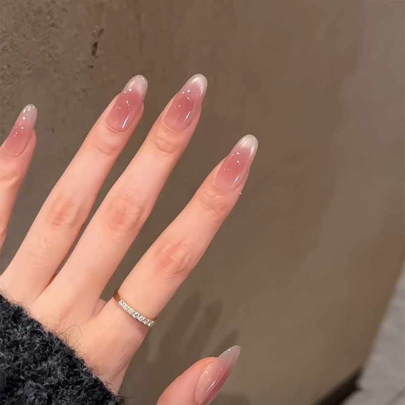 Elegante rosa Ombre Stiletto Press-On Nägel Karnz