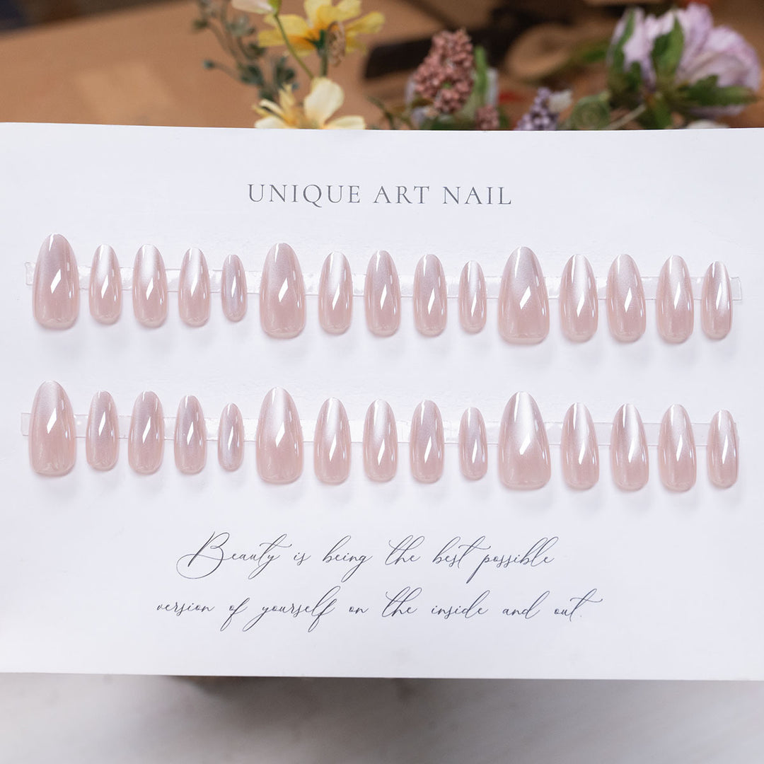 Glänzendes langlebiges Press-On-Nagelset