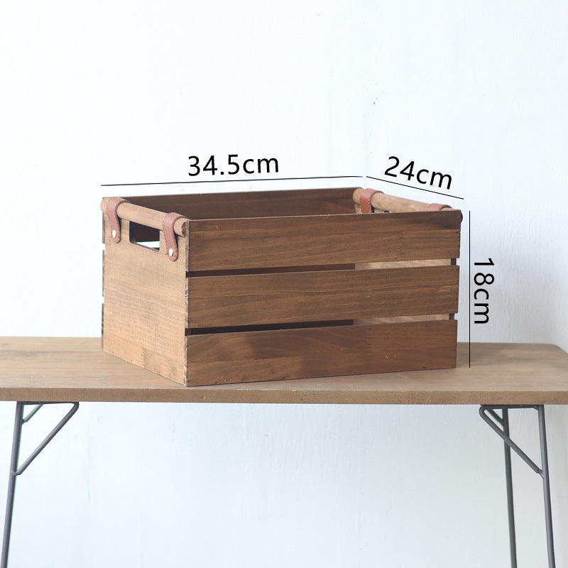 Robuster Aufbewahrungskorb aus Holz Karnz