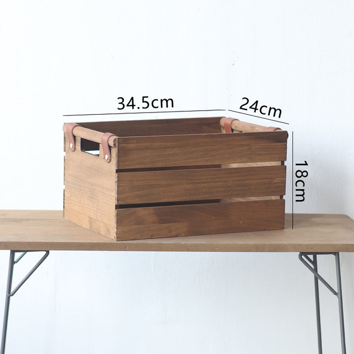 Robuster Aufbewahrungskorb aus Holz Karnz