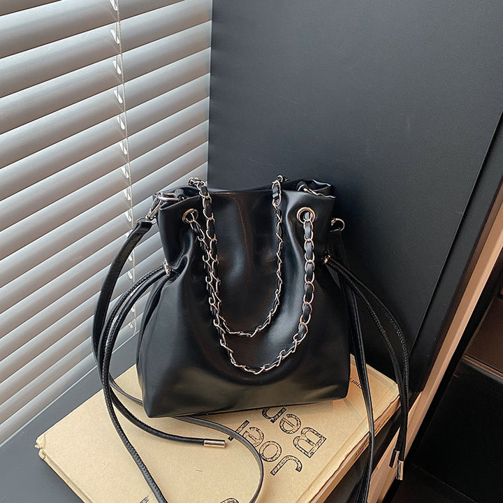 WoChic Lässige Leder Bucket Bag Karnz