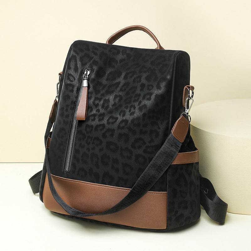 Chic Leopard-Print Rucksack Karnz