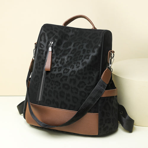 Chic Leopard-Print Rucksack Karnz