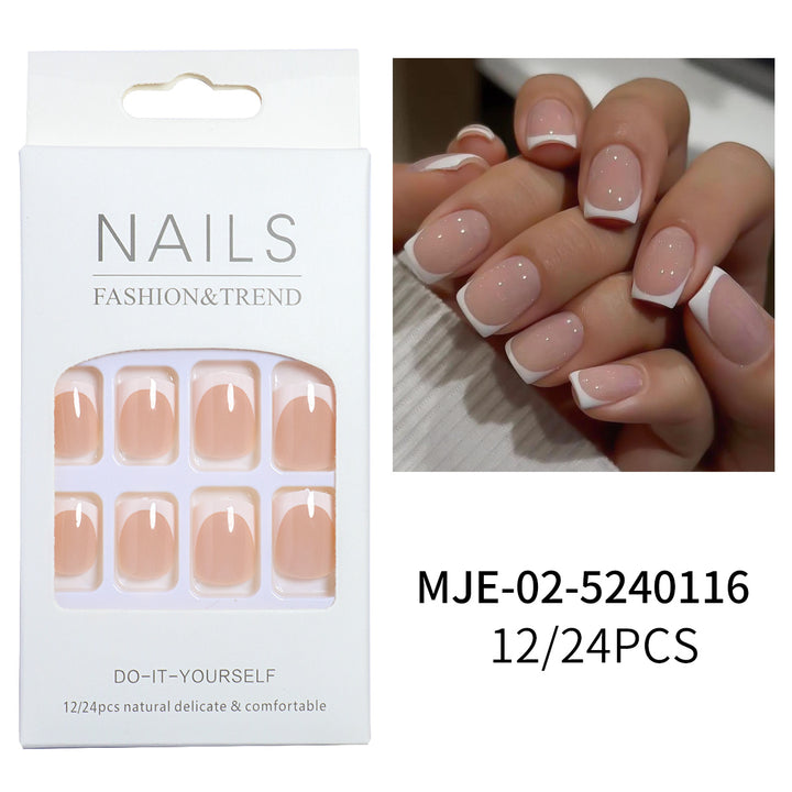 Elegantes französisches Tipp-Press-On-Nagelset Karnz 1787225130