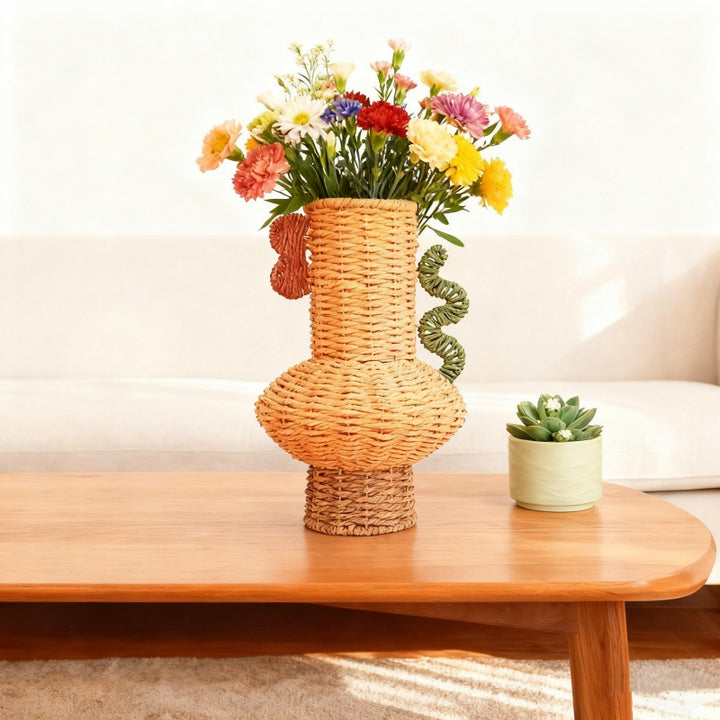 Dekorative Geflochtene Vase Karnz