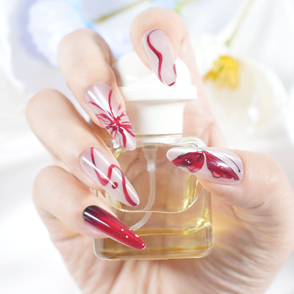 Künstlerisches Lang-Presse-Nageldesign Karnz