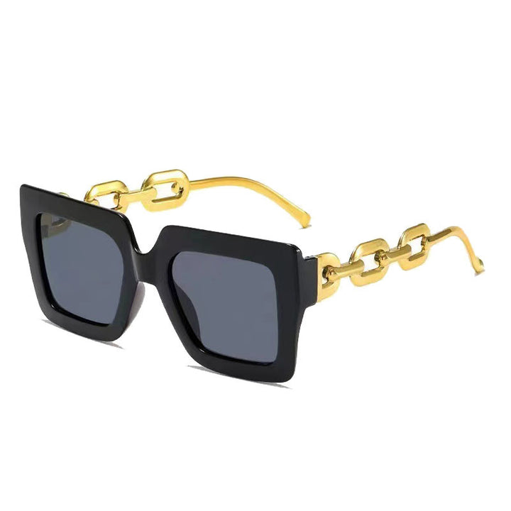 Damen Sonnenbrille mit auffälligem Kettenrahmen Karnz