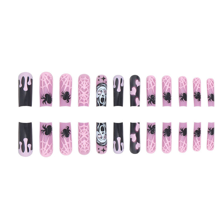 Künstlerisches Halloween-Themen Press-On Nagelset Karnz