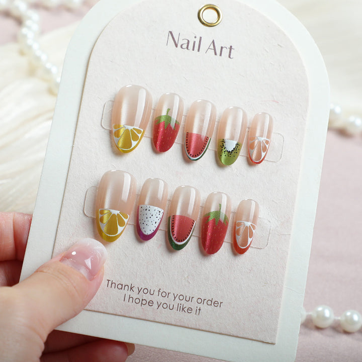 Frucht-inspiriertes Press-On Nagelkunst-Set