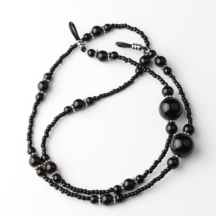 Elegante Perlenbesetzte Brillen Kette Karnz