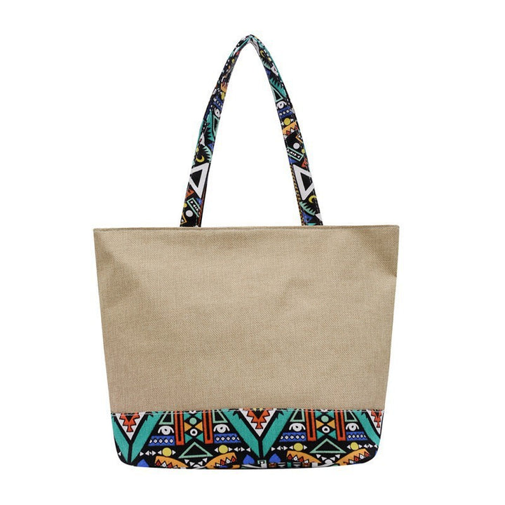 Geometrisch gemusterte Strandtasche