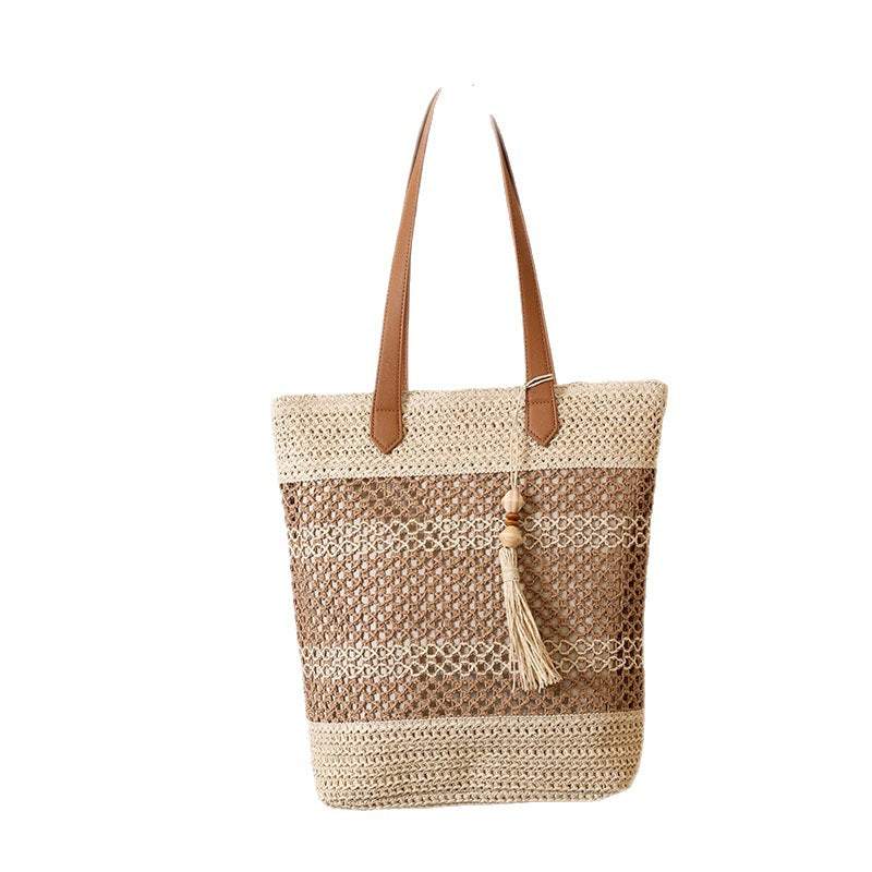 Damen Funktionale Bastshoppingtasche Karnz