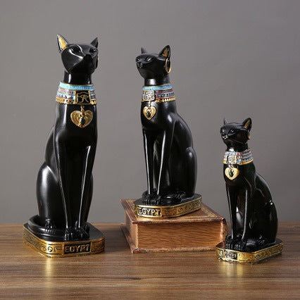 Antike Ägyptische Katzenfiguren Karnz
