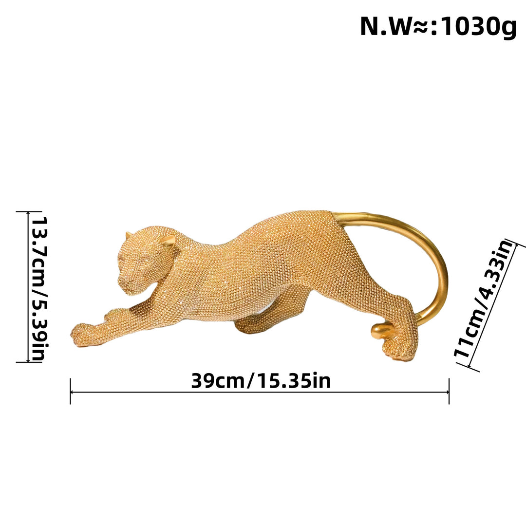 Elegante Dekofigur eines Panther Karnz