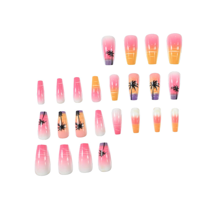 Artistic Sunset Nail Art Extensions