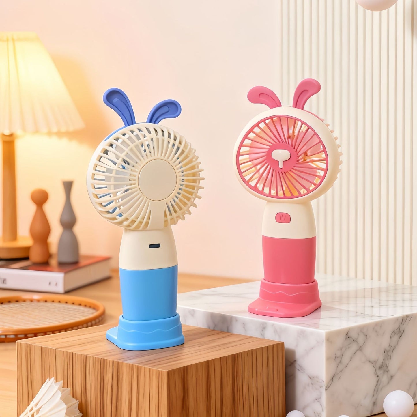 Damen Tragbarer Handventilator mit niedlichem Hasenmotiv Karnz