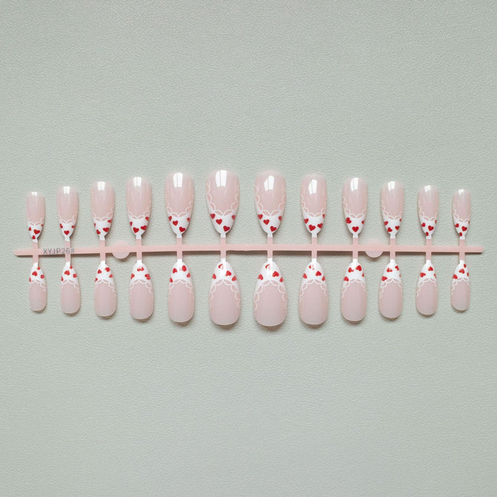 Herz-akzentiertes Acryl-Nail-Art-Set
