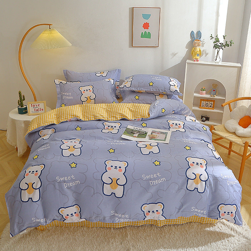 Karierte Muster Bettwäsche Set