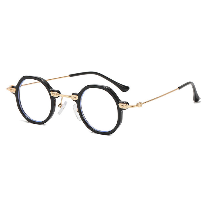 Damen Designer-Sonnenbrille mit hexagonalem Rahmen und luxuriösen Metallakzenten Karnz