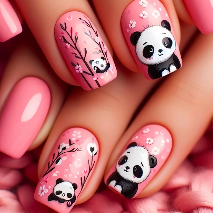 Thematic Panda Kunst Press-On Nagel Set Karnz