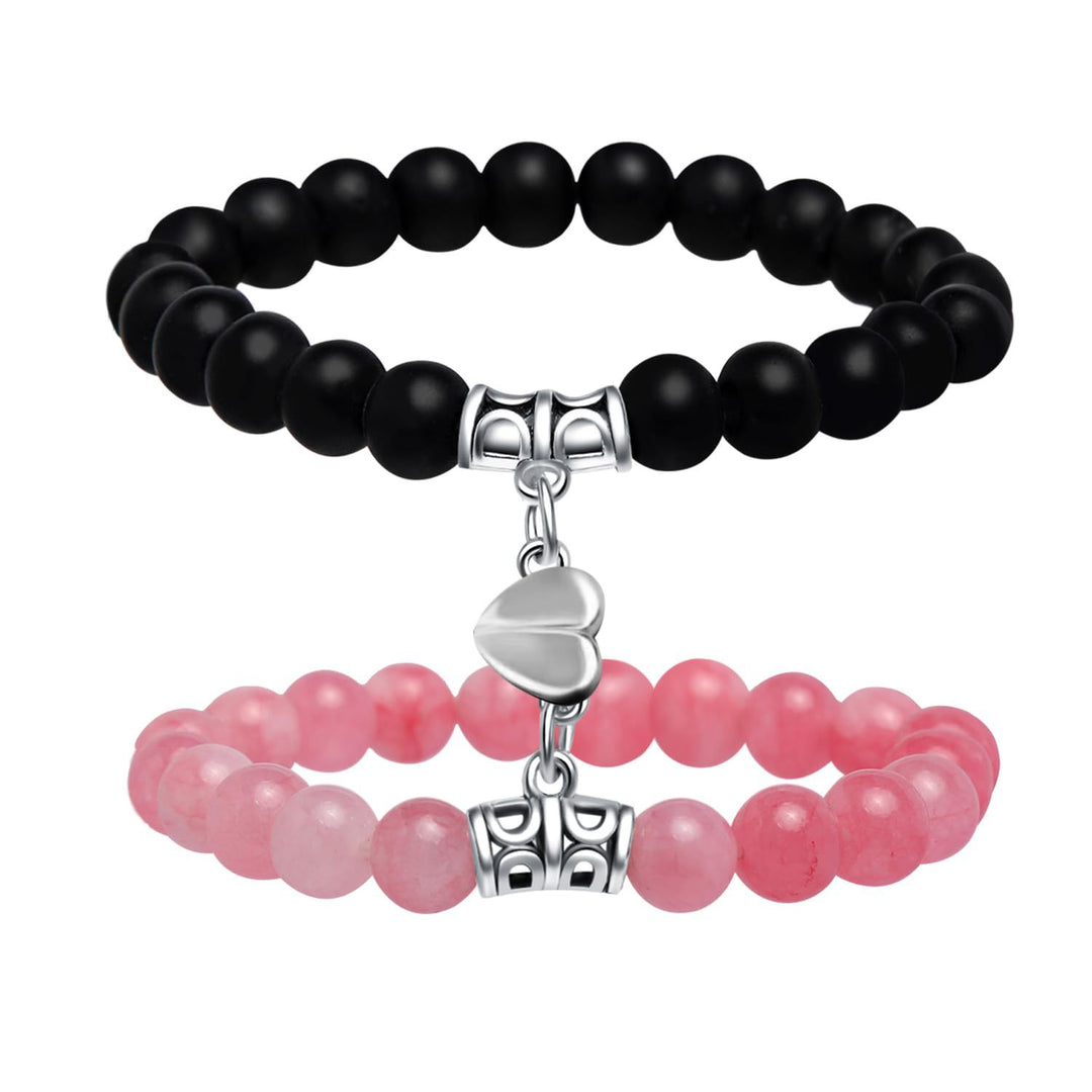 Dual Stone Herz Charm Armband Karnz