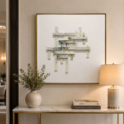 Abstrakte Geometrische Wand Skulptur
