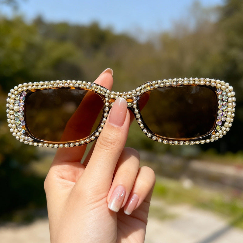 Rhinestone-besetzte modische Sonnenbrille Karnz