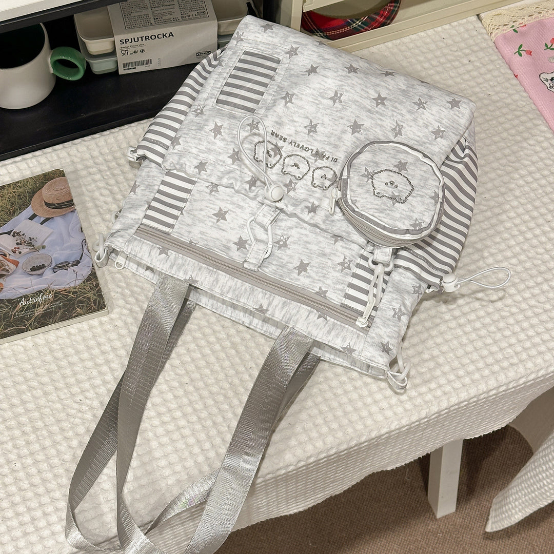 Multi-Taschen Sternmuster Rucksack Karnz