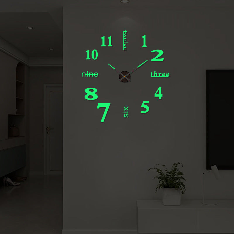 Luminous Rahmlose 3D Wanduhr Karnz