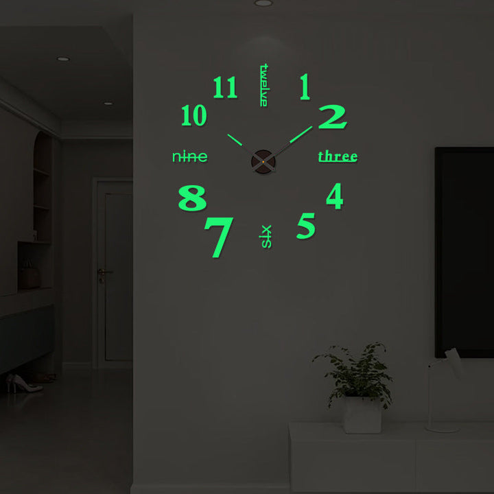 Luminous Rahmlose 3D Wanduhr Karnz