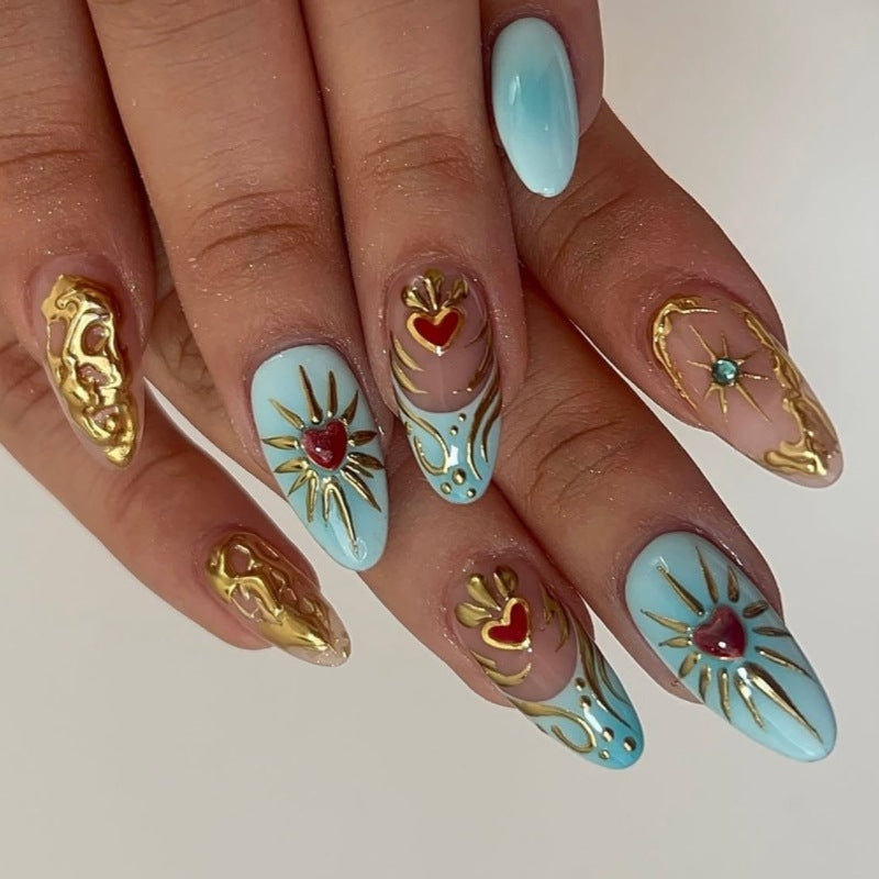 Tierisch inspiriertes Press-On-Nagelkunst-Set Karnz