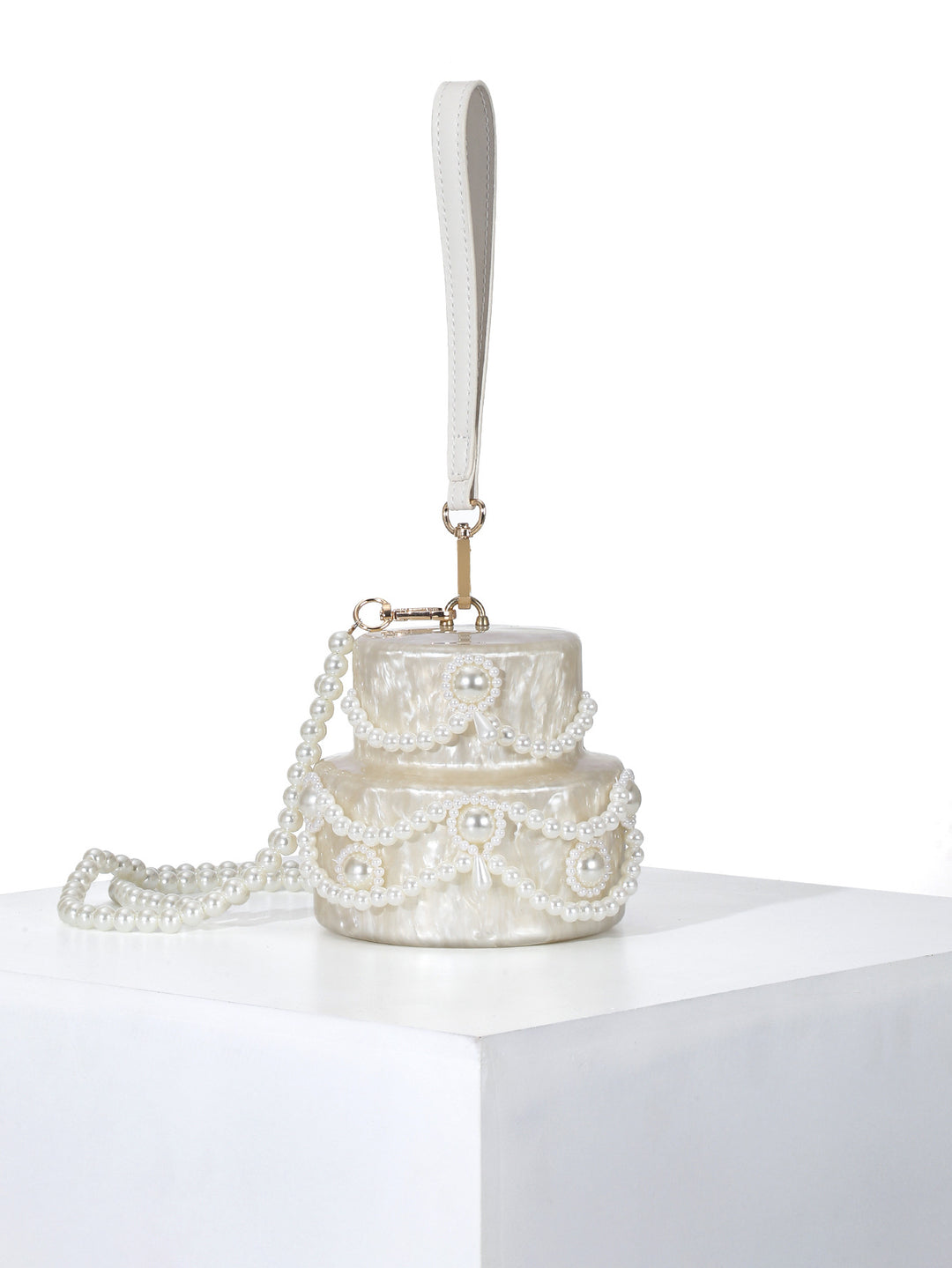Perlenverzierte Abend-Wristlet