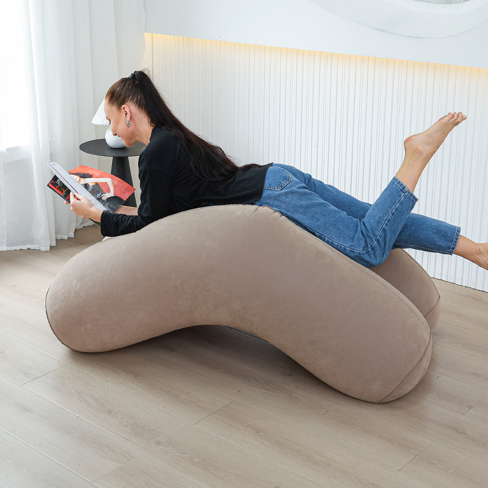 Damen Ergonomische Aufblasbare Relaxliege mit Kopfstütze Karnz